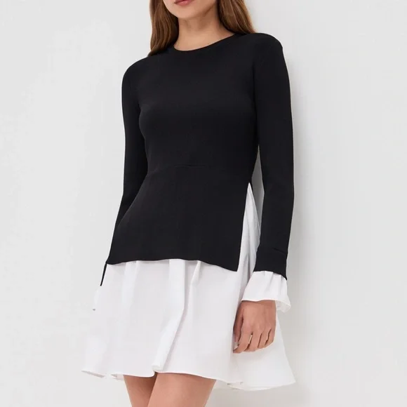 ENGLISH FACTORY Knit Combo Dress - Picture 3 of 12